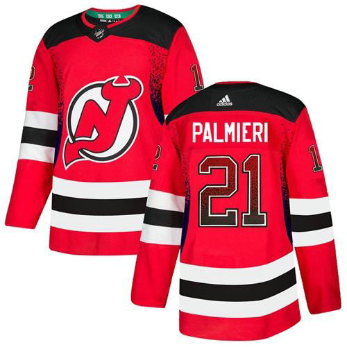Adidas Devils #21 Kyle Palmieri Red Home Authentic Drift Fashion Stitched NHL Jersey
