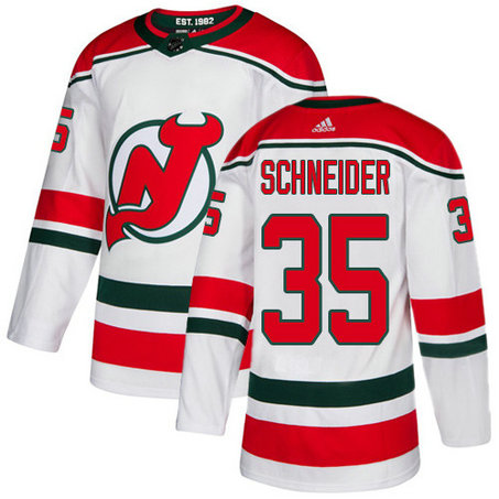 Adidas Devils #35 Cory Schneider White Alternate Authentic Stitched NHL Jersey