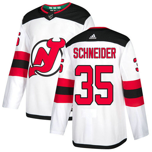 Adidas Devils #35 Cory Schneider White Road Authentic Stitched NHL Jersey
