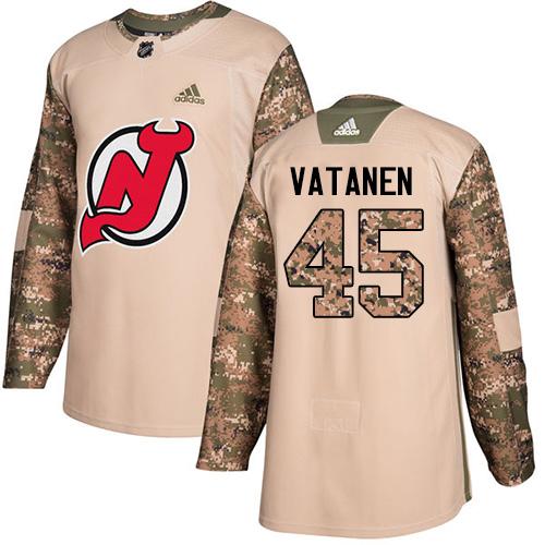 Adidas Devils #45 Sami Vatanen Camo Authentic 2017 Veterans Day Stitched NHL Jersey