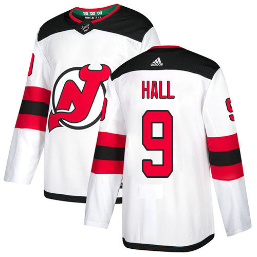 Adidas Devils #9 Taylor Hall White Road Authentic Stitched NHL Jersey