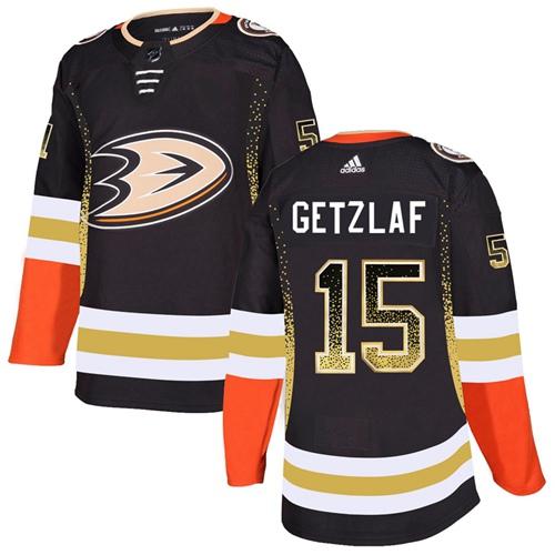 Adidas Ducks #15 Ryan Getzlaf Black Home Authentic Drift Fashion Stitched NHL Jersey