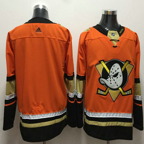 Adidas Ducks Blank Orange Authentic Stitched NHL Jersey
