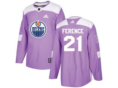 Adidas Edmonton Oilers #21 Andrew Ference Purple Authentic Fights Cancer Stitched NHL Jersey