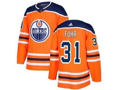 Adidas Edmonton Oilers #31 Grant Fuhr Orange Home NHL Jersey