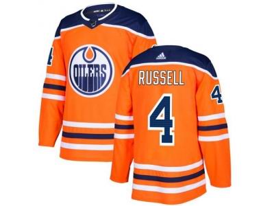Adidas Edmonton Oilers #4 Kris Russell Orange Home NHL Jersey