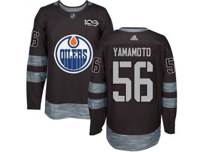 Adidas Edmonton Oilers #56 Kailer Yamamoto Black 1917-2017 100th Anniversary NHL Jersey