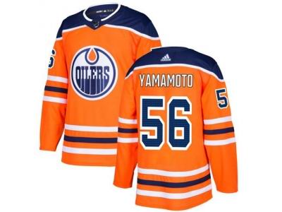 Adidas Edmonton Oilers #56 Kailer Yamamoto Orange Home NHL Jersey