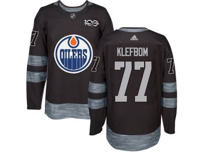 Adidas Edmonton Oilers #77 Oscar Klefbom Black 1917-2017 100th Anniversary NHL Jersey
