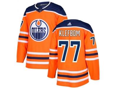 Adidas Edmonton Oilers #77 Oscar Klefbom Orange Home NHL Jersey
