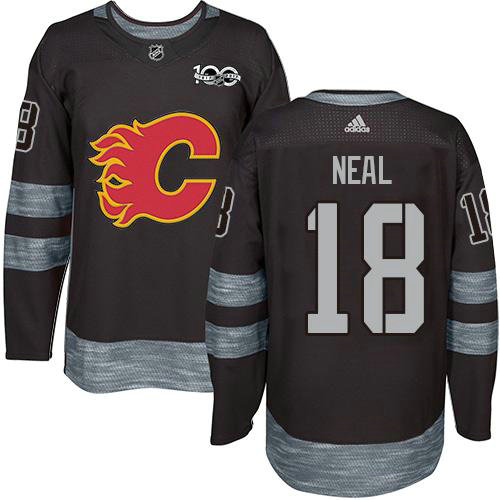 Adidas Flames #18 James Neal Black 1917 to 2017 100th Anniversary Stitched NHL Jersey