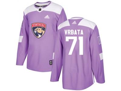 Adidas Florida Panthers #71 Radim Vrbata Purple Authentic Fights Cancer Stitched NHL Jersey