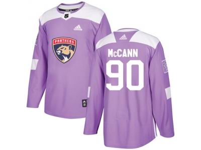 Adidas Florida Panthers #90 Jared McCann Purple Authentic Fights Cancer Stitched NHL Jersey