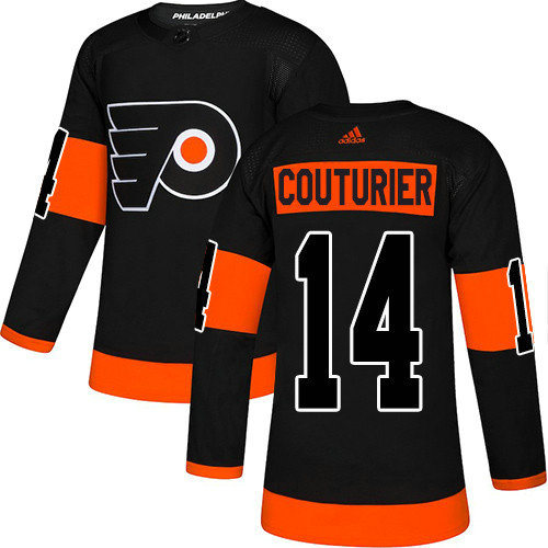 Adidas Flyers #14 Sean Couturier Black Alternate Authentic Stitched NHL Jersey