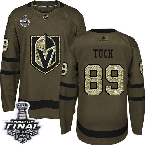 Adidas Golden Knights #89 Alex Tuch Green Salute to Service 2018 Stanley Cup Final Stitched NHL Jersey