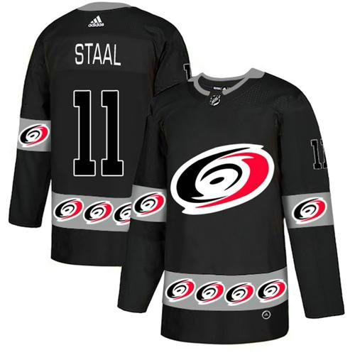 Adidas Hurricanes #11 Jordan Staal Black Authentic Team Logo Fashion Stitched NHL Jersey