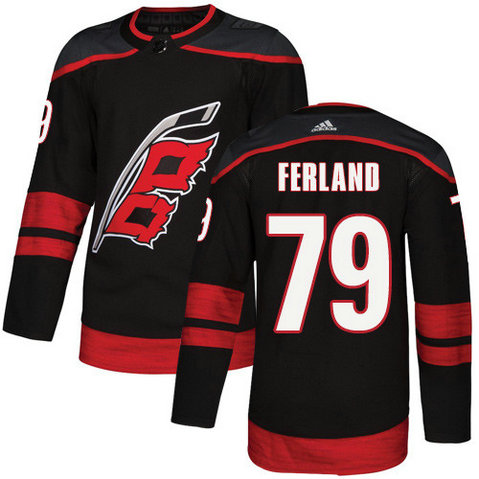 Adidas Hurricanes #79 Michael Ferland Black Alternate Authentic Stitched NHL Jersey