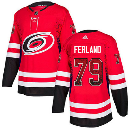 Adidas Hurricanes #79 Michael Ferland Red Home Authentic Drift Fashion Stitched NHL Jersey