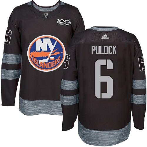 Adidas Islanders #6 Ryan Pulock Black 1917-2017 100th Anniversary Stitched NHL Jersey