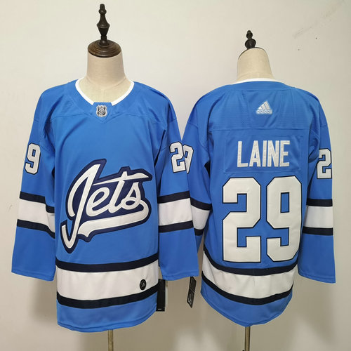 Adidas Jets #29 Patrik Laine Blue Alternate Authentic Pro Stitched NHL Jersey