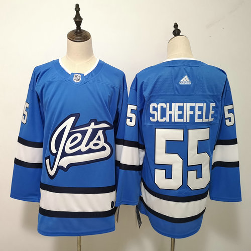 Adidas Jets #55 Mark Scheifele Blue Alternate Authentic Pro Stitched NHL Jersey