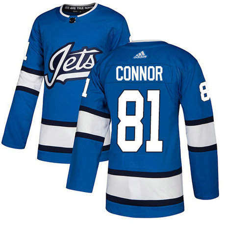 Adidas Jets #81 Kyle Connor Blue Alternate Authentic Stitched NHL Jersey