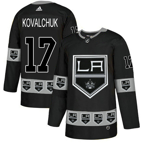Adidas Kings #17 Ilya Kovalchuk Black Authentic Team Logo Fashion Stitched NHL Jersey