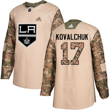 Adidas Kings #17 Ilya Kovalchuk Camo Authentic 2017 Veterans Day Stitched NHL Jersey
