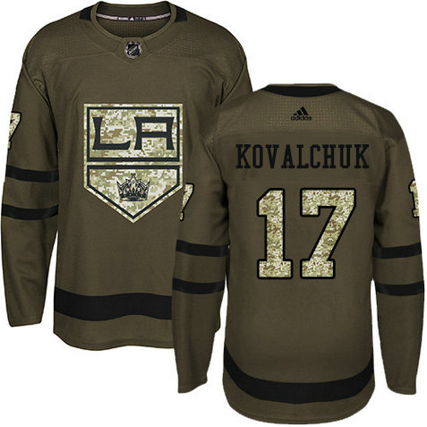 Adidas Kings #17 Ilya Kovalchuk Green Salute to Service Stitched NHL Jersey