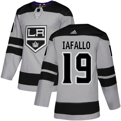 Adidas Kings #19 Alex Iafallo Gray Alternate Authentic Stitched NHL Jersey