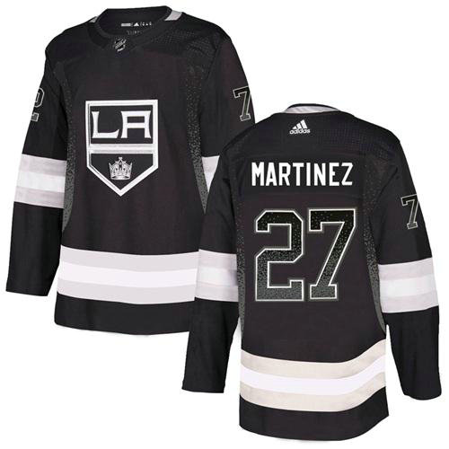 Adidas Kings #27 Alec Martinez Black Home Authentic Drift Fashion Stitched NHL Jersey