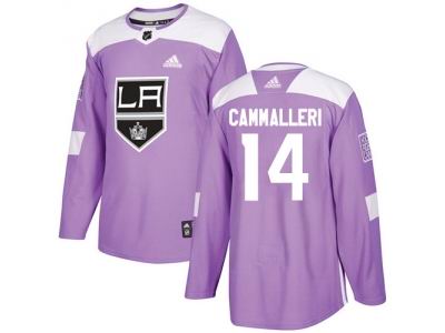 Adidas Los Angeles Kings #14 Mike Cammalleri Purple Authentic Fights Cancer Stitched NHL Jersey