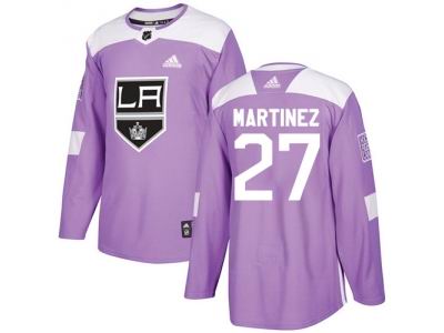 Adidas Los Angeles Kings #27 Alec Martinez Purple Authentic Fights Cancer Stitched NHL Jersey
