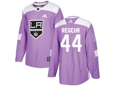Adidas Los Angeles Kings #44 Robyn Regehr Purple Authentic Fights Cancer Stitched NHL Jersey