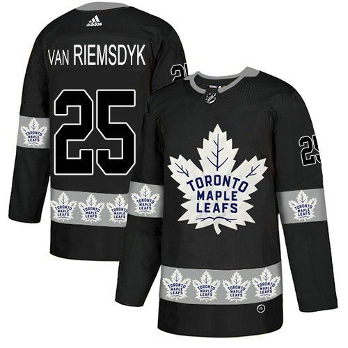Adidas Maple Leafs #25 James Van Riemsdyk Black Authentic Team Logo Fashion Stitched NHL Jersey