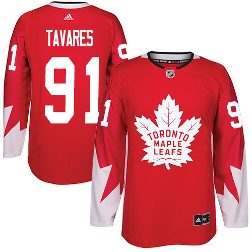 Adidas Maple Leafs #91 John Tavares Red Team Canada Authentic Stitched Youth NHL Jersey