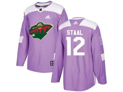 Adidas Minnesota Wild #12 Eric Staal Purple Authentic Fights Cancer Stitched NHL Jersey