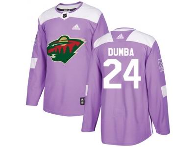 Adidas Minnesota Wild #24 Matt Dumba Purple Authentic Fights Cancer Stitched NHL Jersey