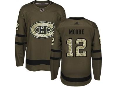 Adidas Montreal Canadiens #12 Dickie Moore Green Salute to Service Jersey