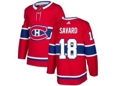 Adidas Montreal Canadiens #18 Serge Savard Red Home Jersey