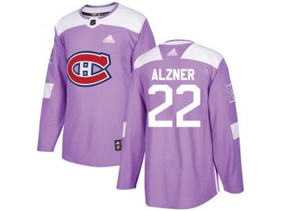 Adidas Montreal Canadiens #22 Karl Alzner Purple Authentic Fights Cancer Stitched NHL Jersey