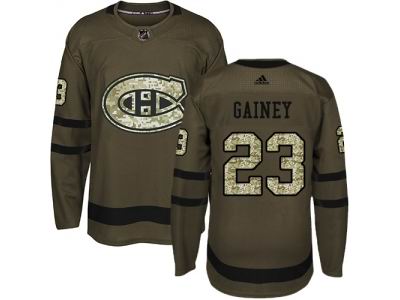 Adidas Montreal Canadiens #23 Bob Gainey Green Salute to Service Jersey
