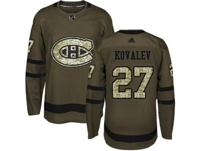 Adidas Montreal Canadiens #27 Alexei Kovalev Green Salute to Service Jersey