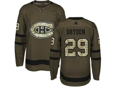 Adidas Montreal Canadiens #29 Ken Dryden Green Salute to Service Jersey