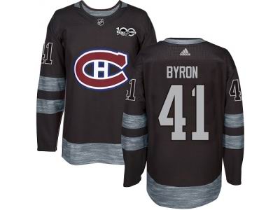 Adidas Montreal Canadiens #41 Paul Byron Black 1917-2017 100th Anniversary Jersey