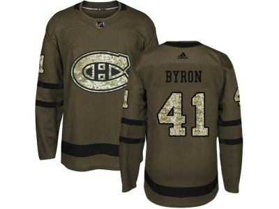 Adidas Montreal Canadiens #41 Paul Byron Green Salute to Service Jersey
