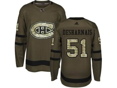 Adidas Montreal Canadiens #51 David Desharnais Green Salute to Service Jersey