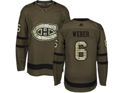 Adidas Montreal Canadiens #6 Shea Weber Green Salute to Service Jersey
