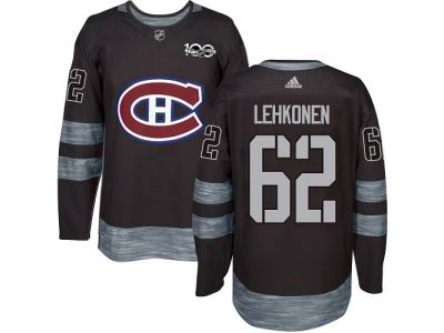 Adidas Montreal Canadiens #62 Artturi Lehkonen Black 1917-2017 100th Anniversary Jersey
