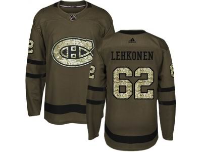Adidas Montreal Canadiens #62 Artturi Lehkonen Green Salute to Service Jersey